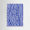 Front Blue and White Striped Nude Poster – poster and art print