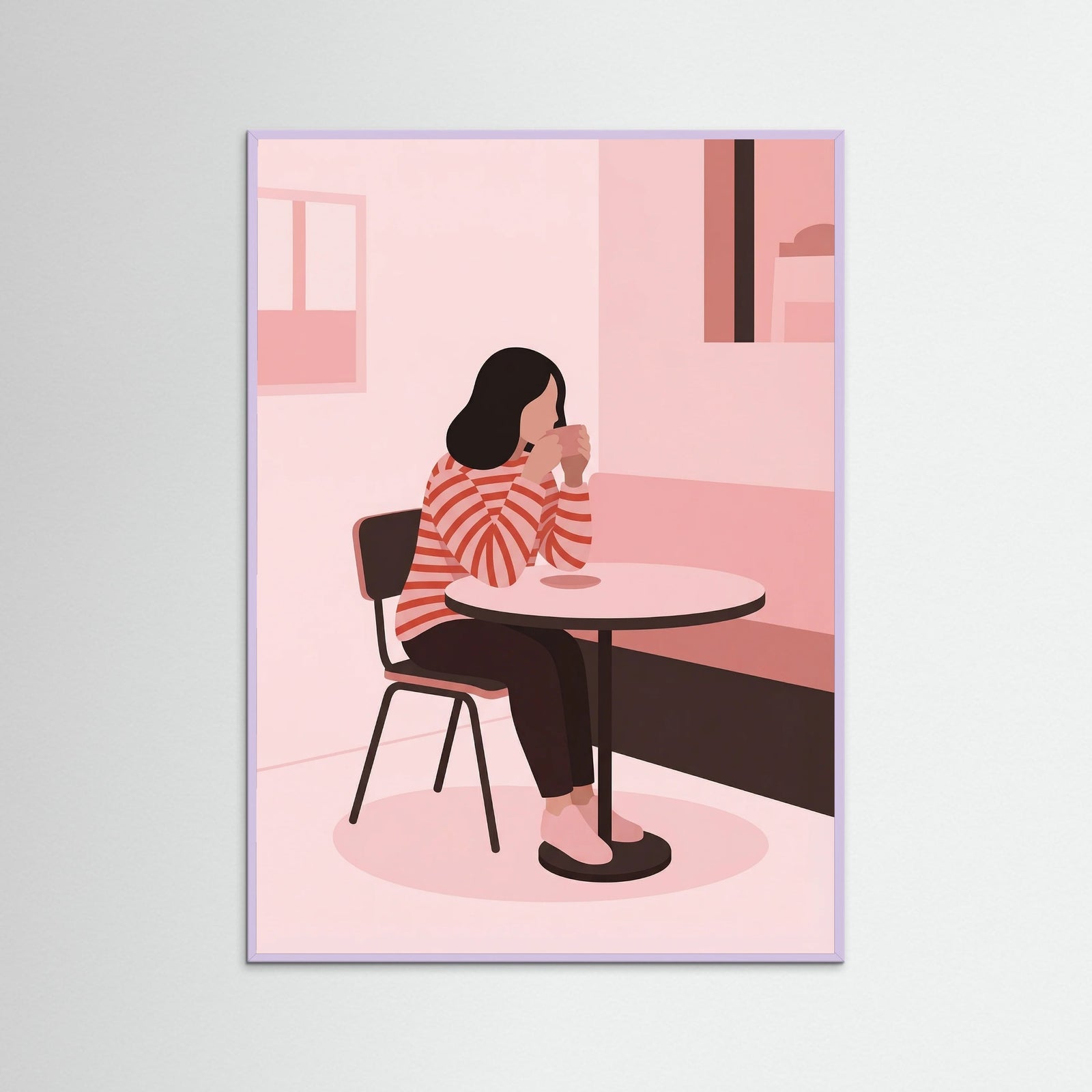 Lilac Wood Gentle Striped Figure