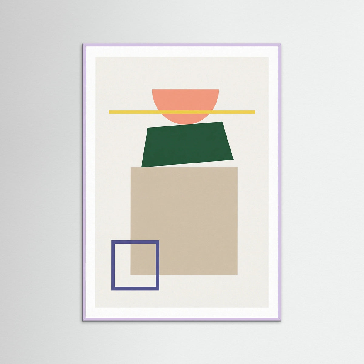 Lilac Wood Geometric Abstraction