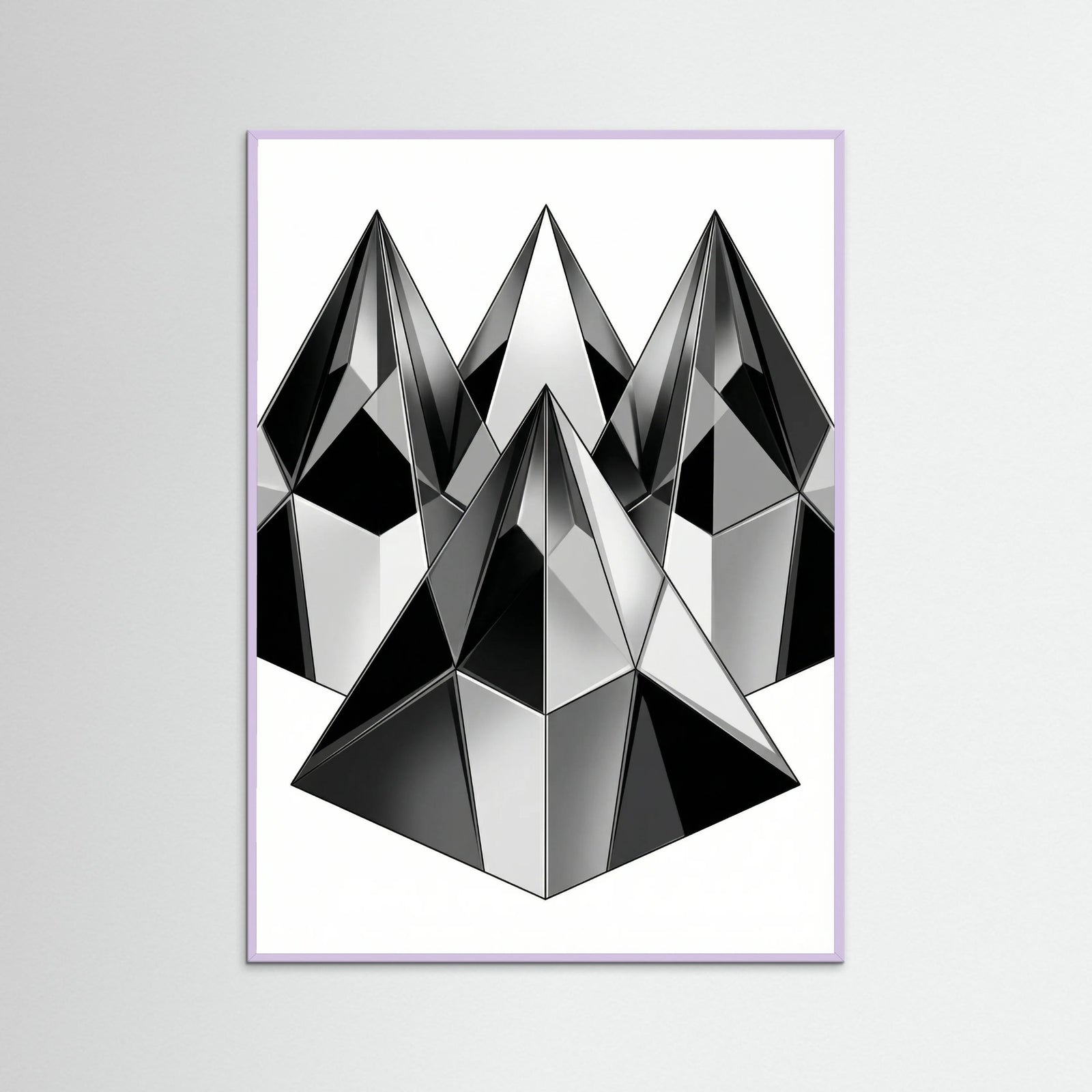 Lilac Wood Geometric Facets