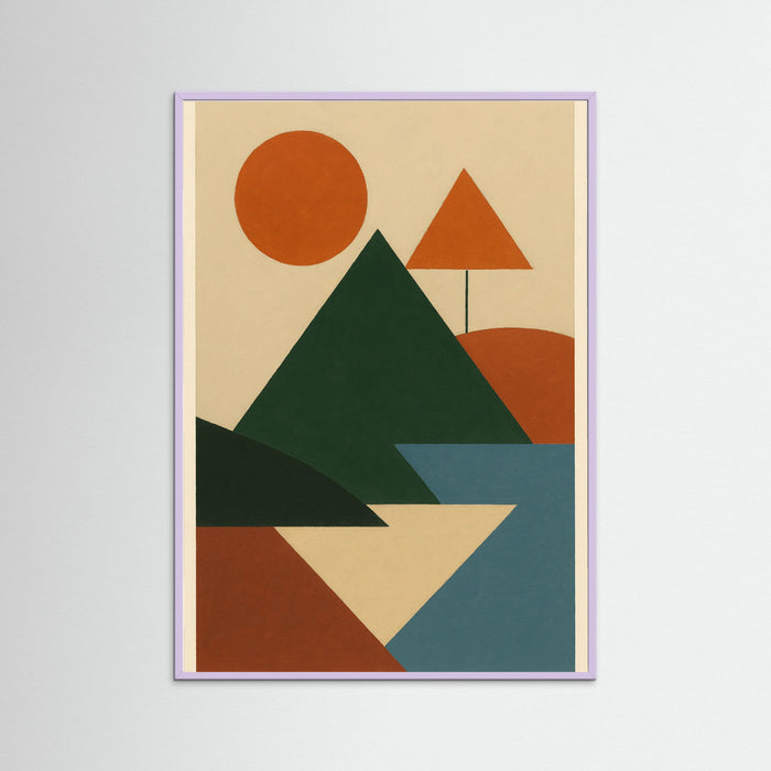 Lilac Wood Geometric Forms