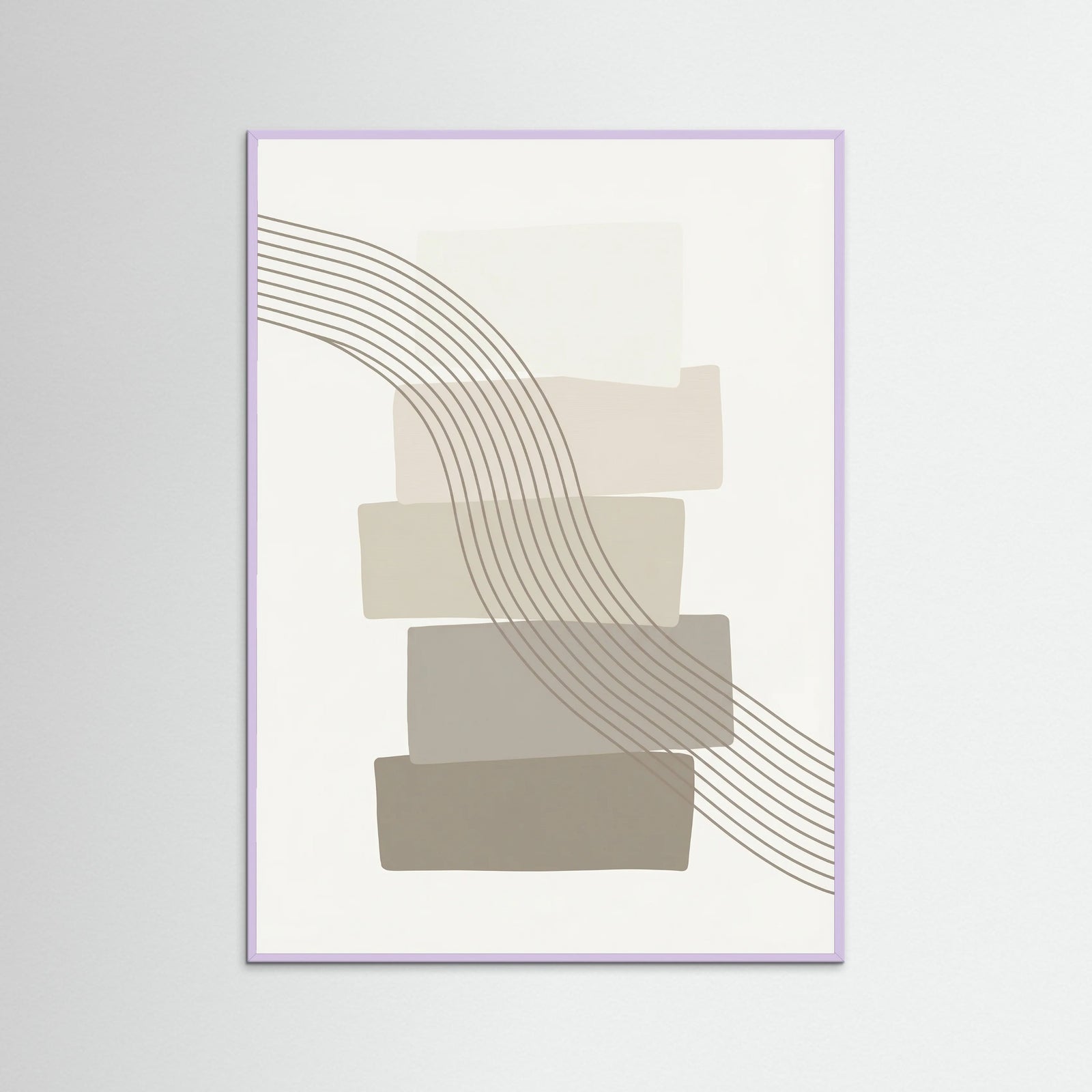 Lilac Wood Geometric Harmony Beige