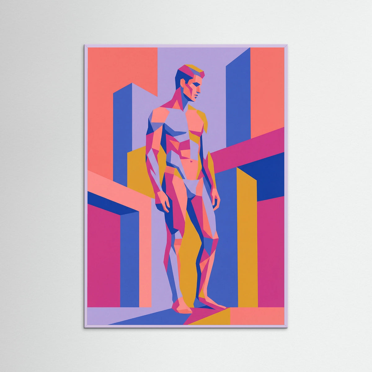 Lilac Wood Geometric Serenity