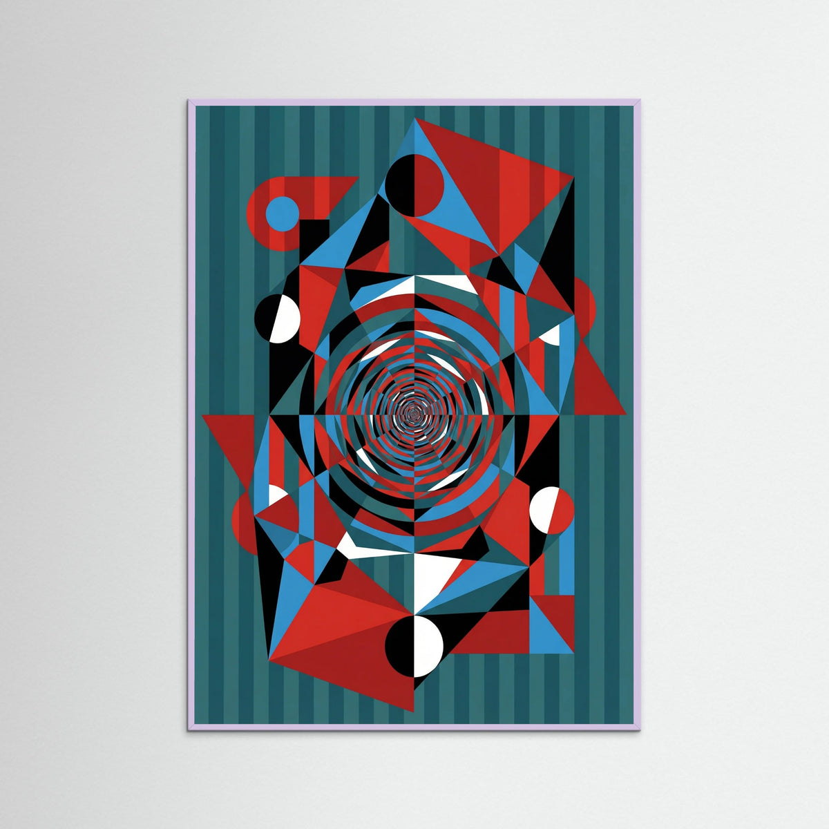 Lilac Wood Geometric Symphony