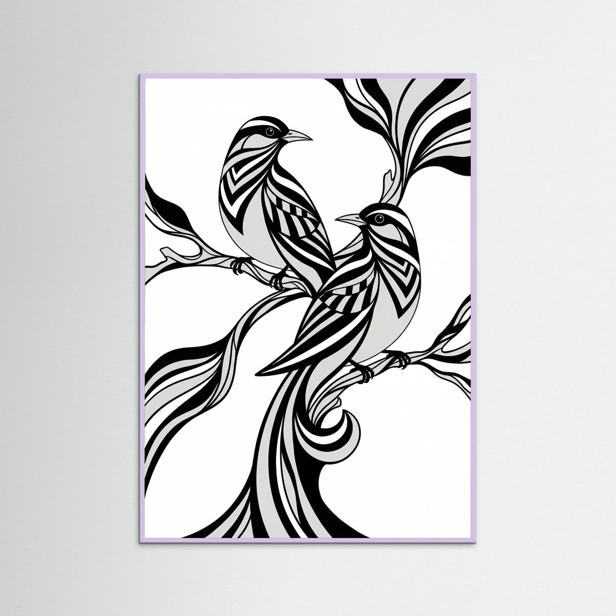 Lilac Wood Graceful Stripes