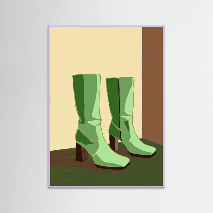 Lilac Wood Green boots Poster