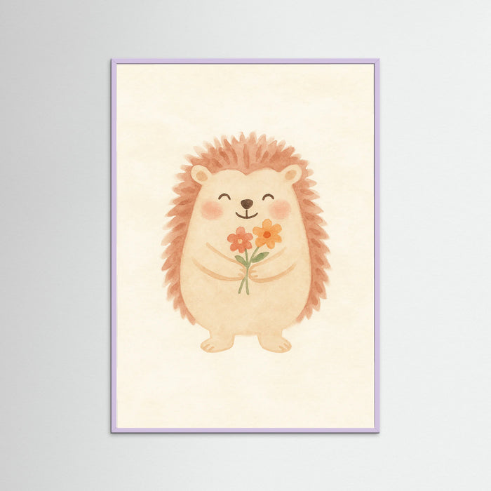 Lilac Wood Happy Hedgehog