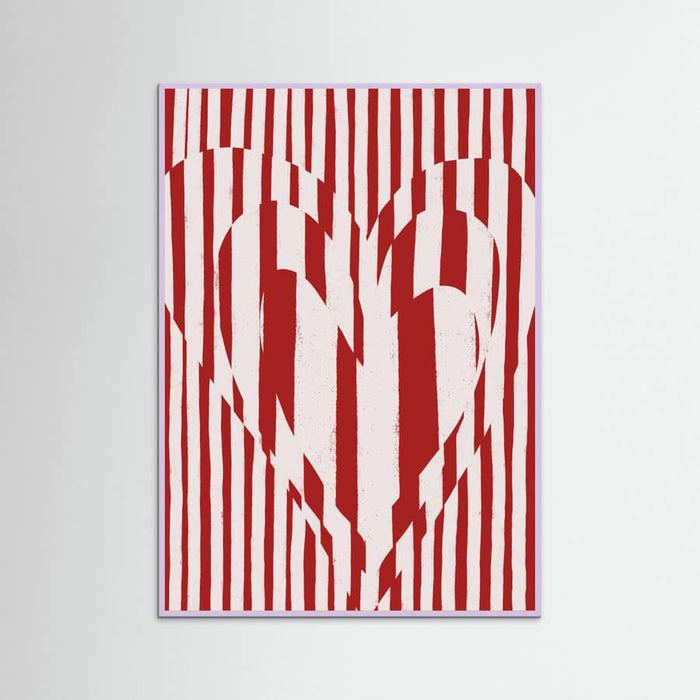 Heart in Stripes Poster – poster and art print