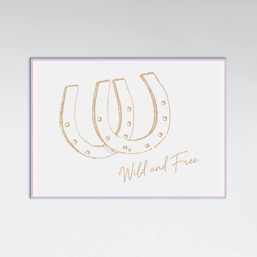 Plakat Horseshoe Wild and Free Neutral – plakat i druk artystyczny