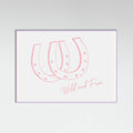 Horseshoe Wild and Free Pink Poster – plakat og kunsttryk