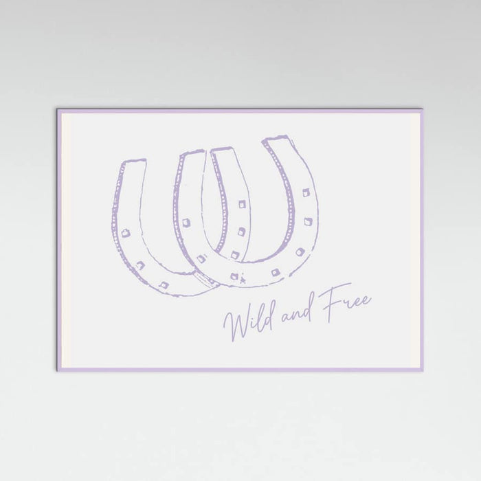 Horseshoe Wild and Free Purple Poster – Poster und Kunstdruck