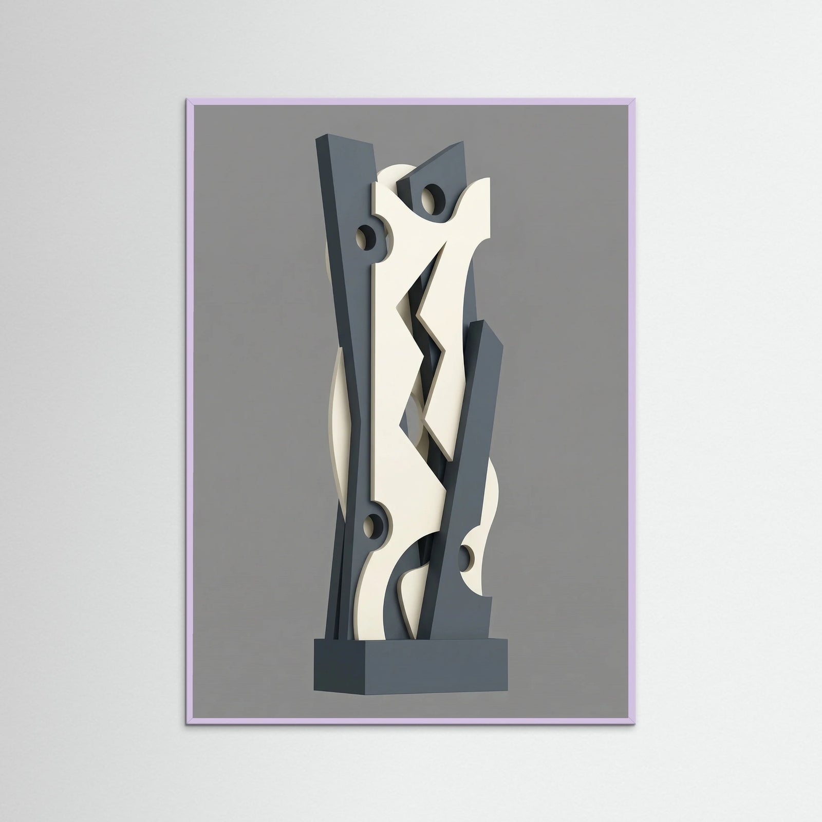 Lilac Wood Interlocked Forms