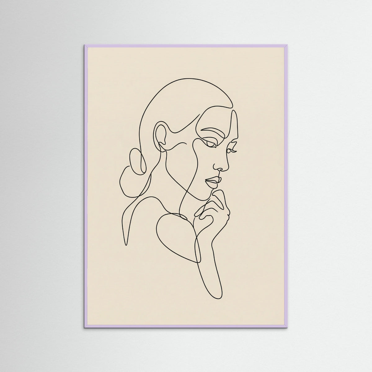 Lilac Wood Intertwined Faces