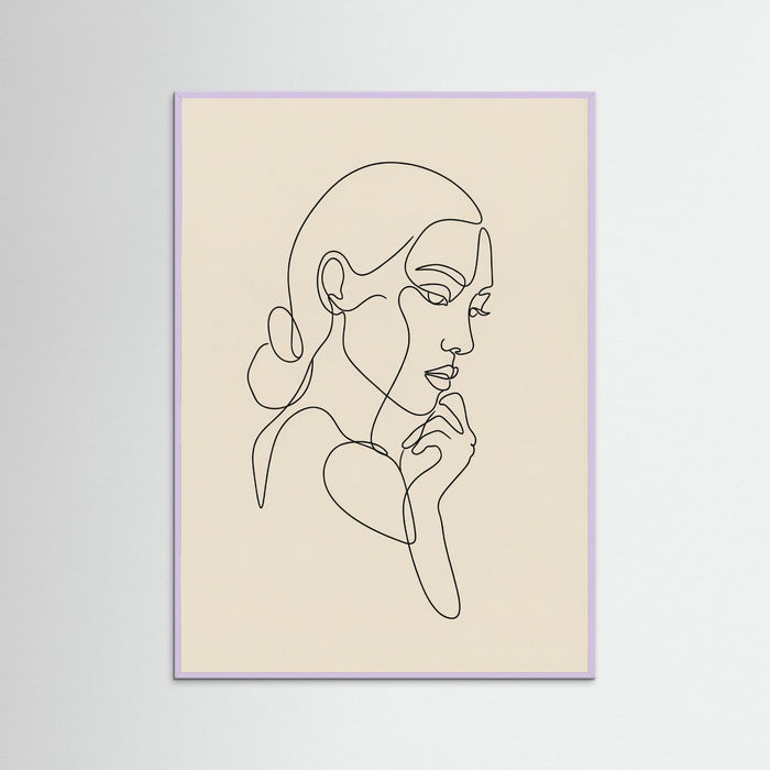 Lilac Wood Intertwined Faces