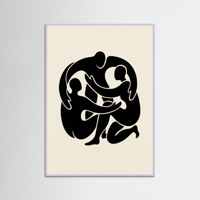 Lilac Wood Intertwined Gaze Black