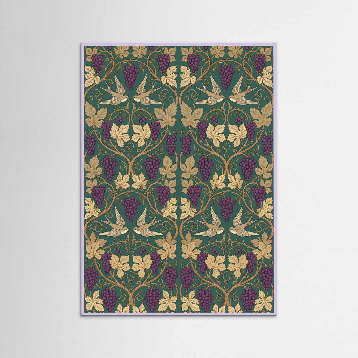 Lilac Wood Intricate Botanical Flourish