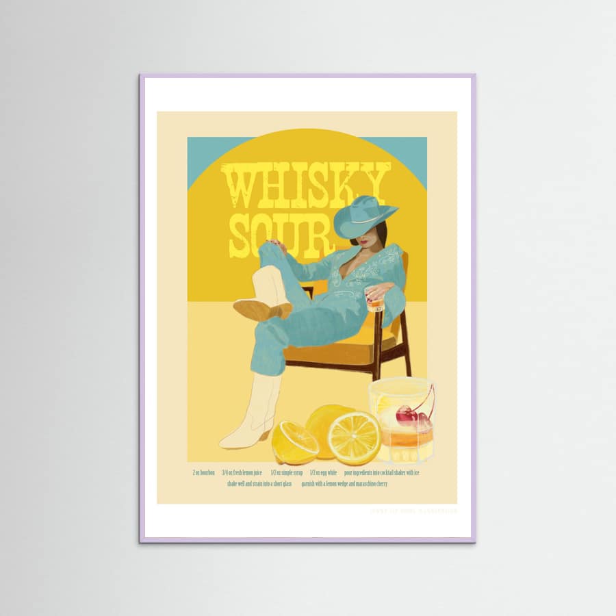 Lilac Wood Jlr Cocktails Whiskysour Poster
