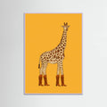 Lilac Wood Jolene the Cowgirl Giraffe Poster