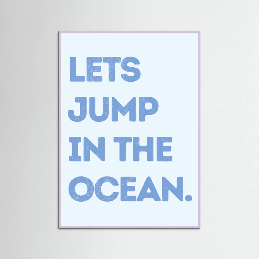 Jump In the Ocean -juliste – juliste ja taidepainatus