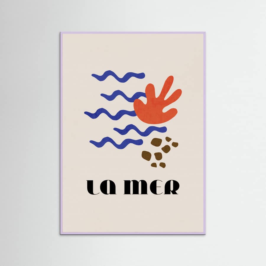 La Mer Abstract Ocean Poster No. 02 – plakat og kunsttryk