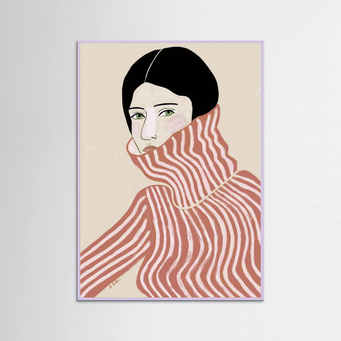 Lady in jumper Poster – poster and art print