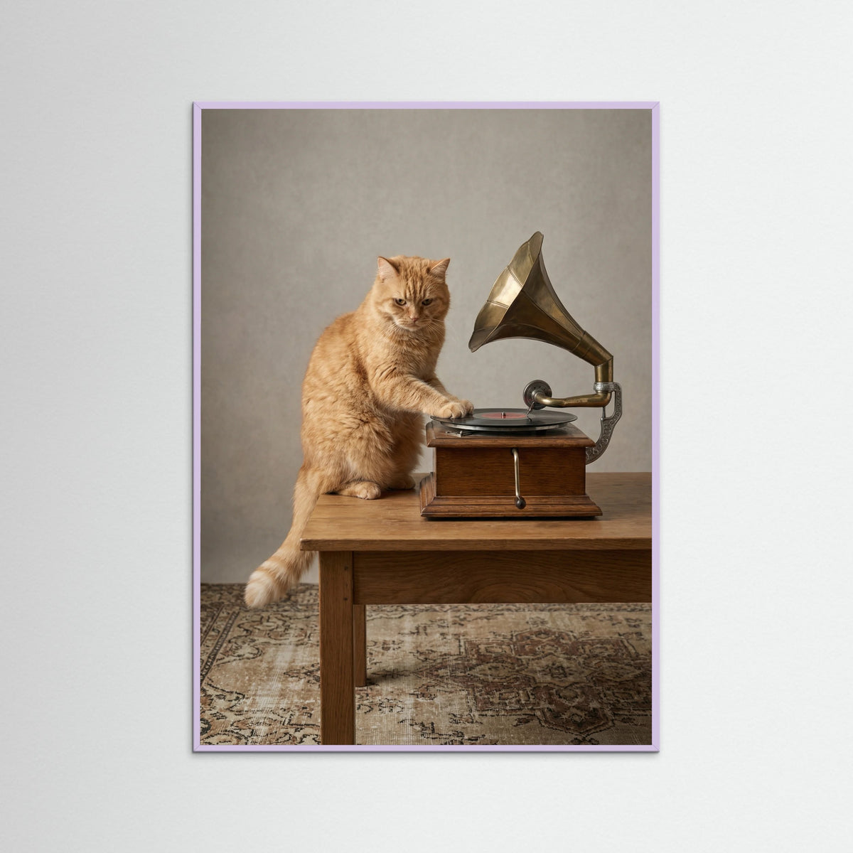 Lilac Wood Lampshade Canine