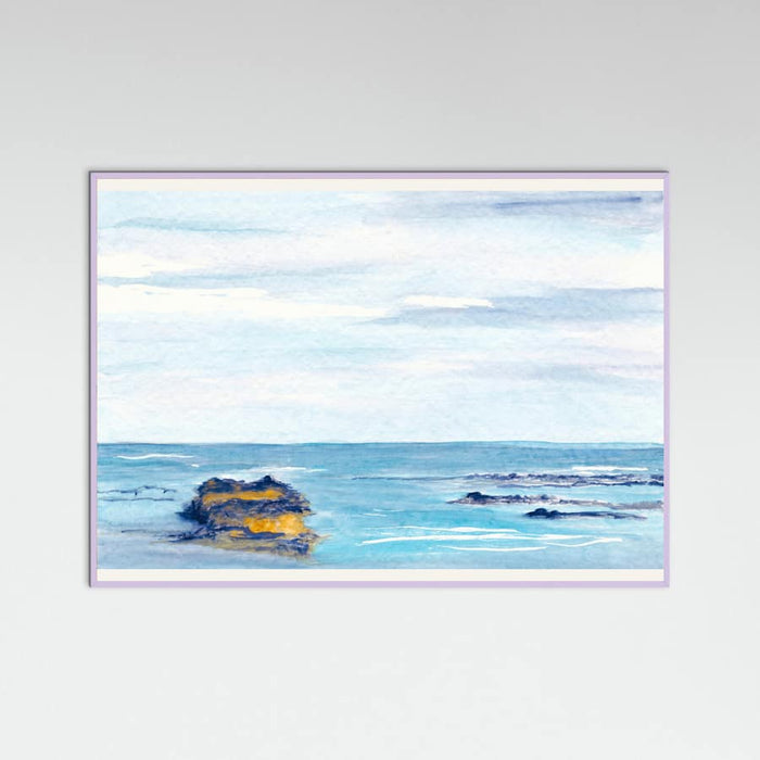 Landscape Orange Rock Beach 24x36 Poster – plakat og kunsttryk