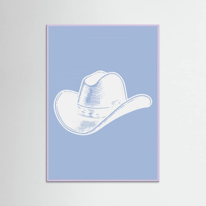 Light Blue Cowboy Hat Poster – plakat og kunsttryk