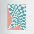 Lilac Wood Line Drying Fabric In the Wind Poster