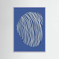 Line art confined in space-blue Poster – plakat og kunsttryk
