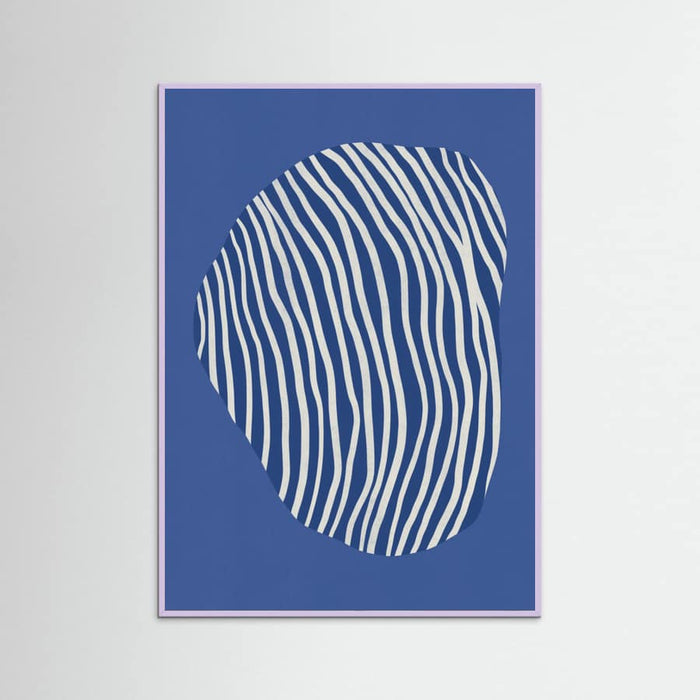 Line art confined in space-blue Poster – plakat og kunsttryk