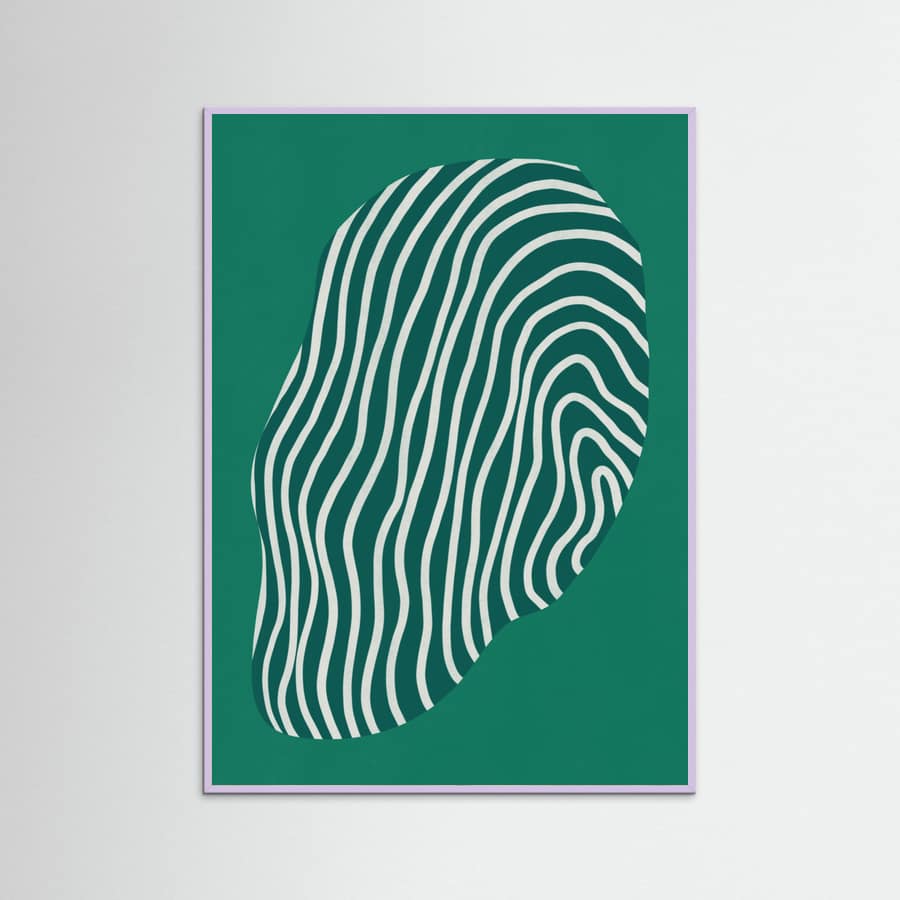 Line art confined in space-green Poster – poster and art print