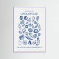 Lino Seashell Art Market Poster – Poster und Kunstdruck