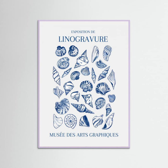 Lino Seashell Art Market Poster – Poster und Kunstdruck