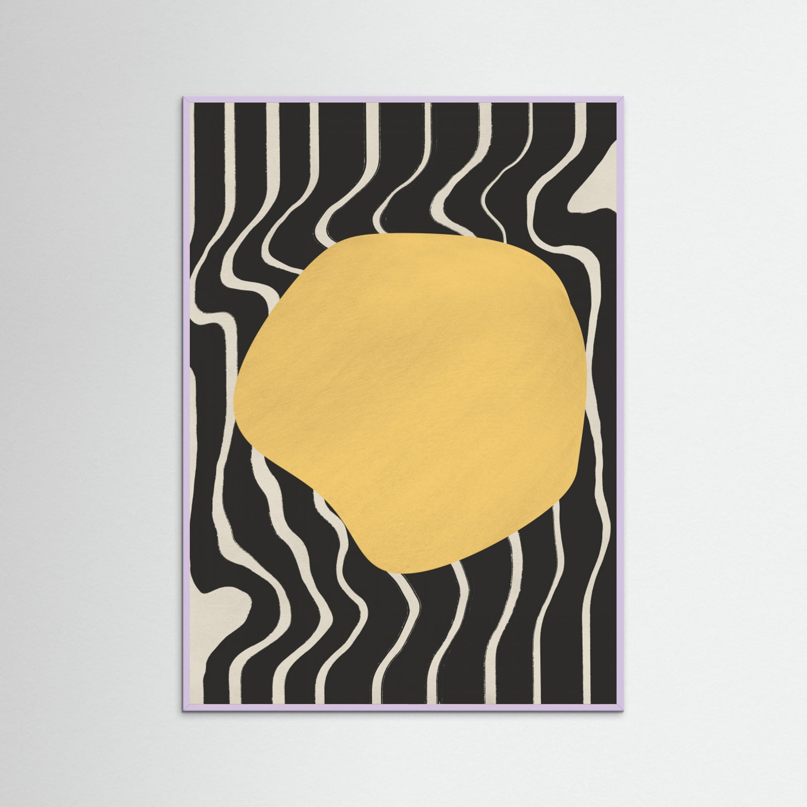 Lilac Wood Liquid Yellow Poster
