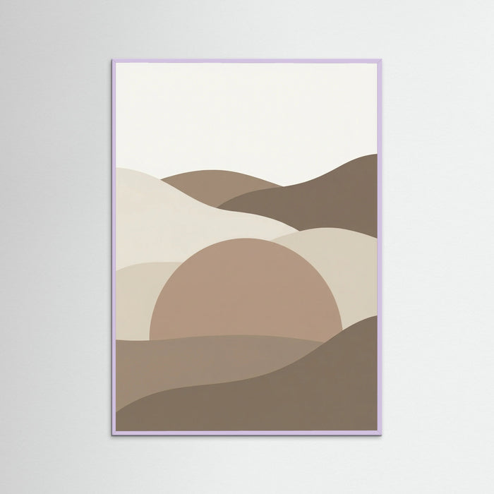 Lilac Wood Lunar Phases Abstract