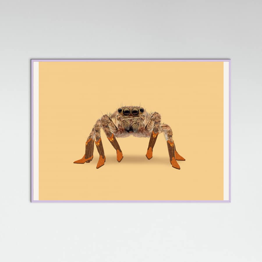 Lilac Wood Lydia the Leggiest Cowgirl Spider Poster
