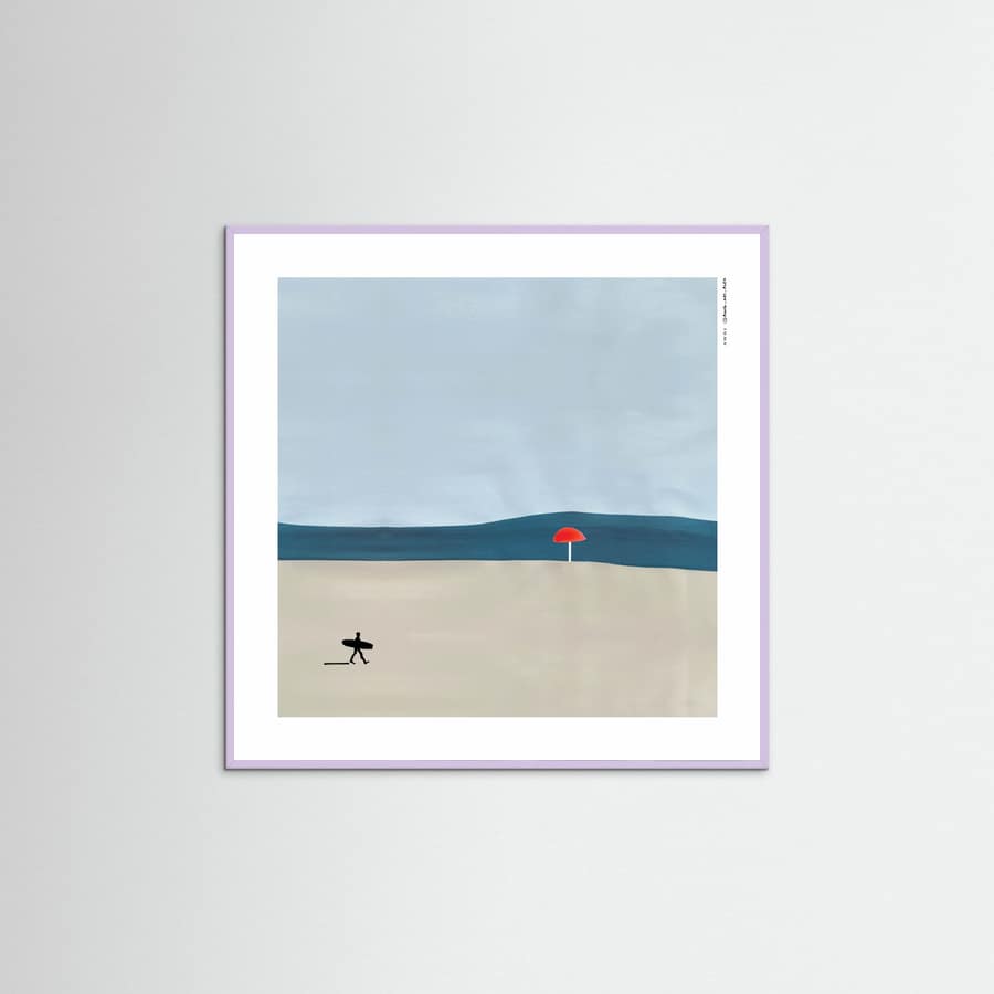 MINIMALIST SURFER Poster – poster and art print