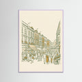 Lilac Wood Matchstick Cityscape