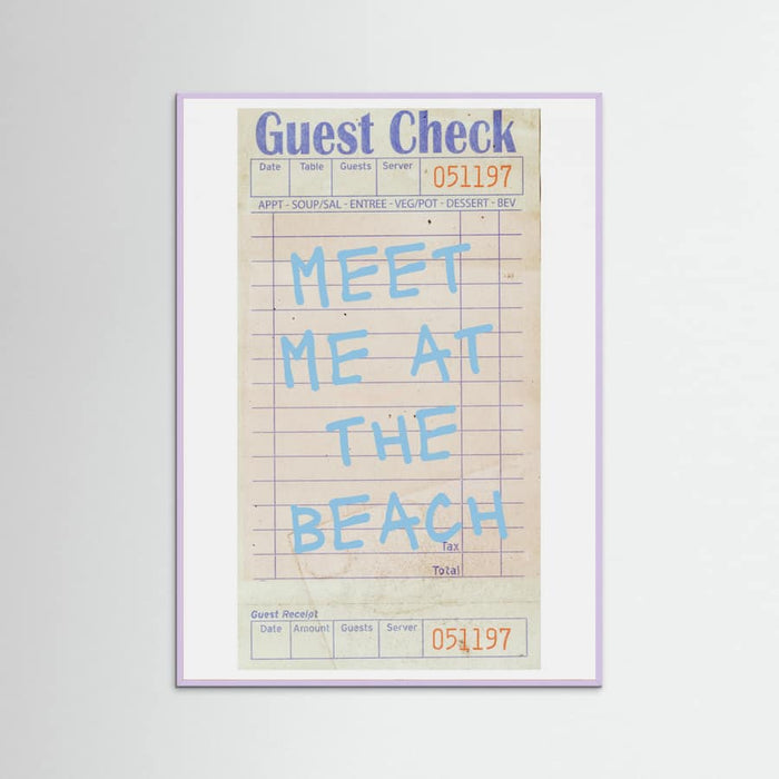 Plakat Meet Me At the Beach   Blue – plakat i druk artystyczny