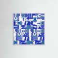 Lilac Wood Mid Century Grid Pattern Five Poster