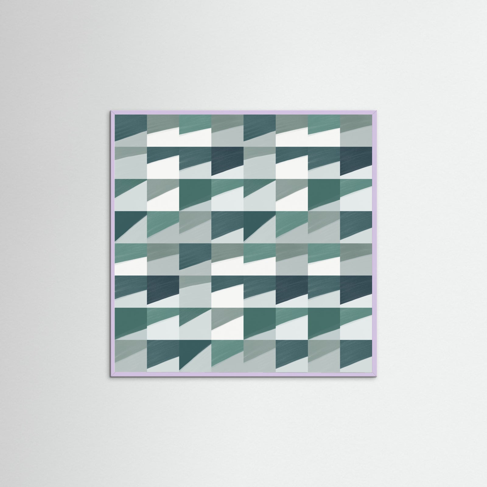 Lilac Wood Mid Century Grid Pattern Seven Poster