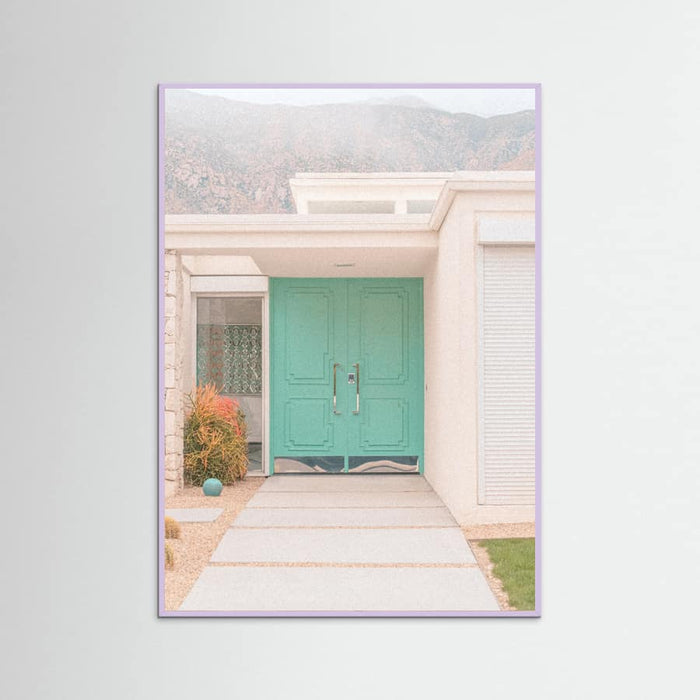 Mid-Century Mint Green Doors in Palm Springs Poster – poster and art print