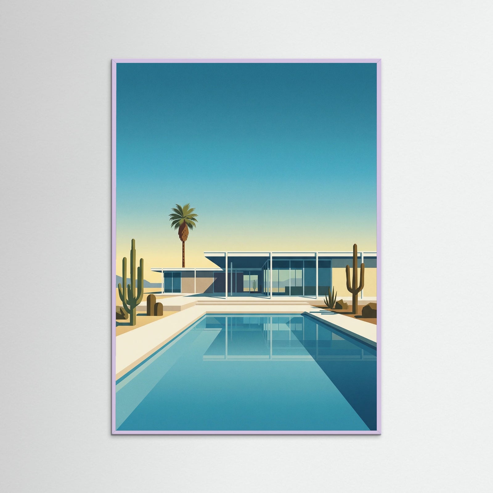 Lilac Wood Mid Century Poolside