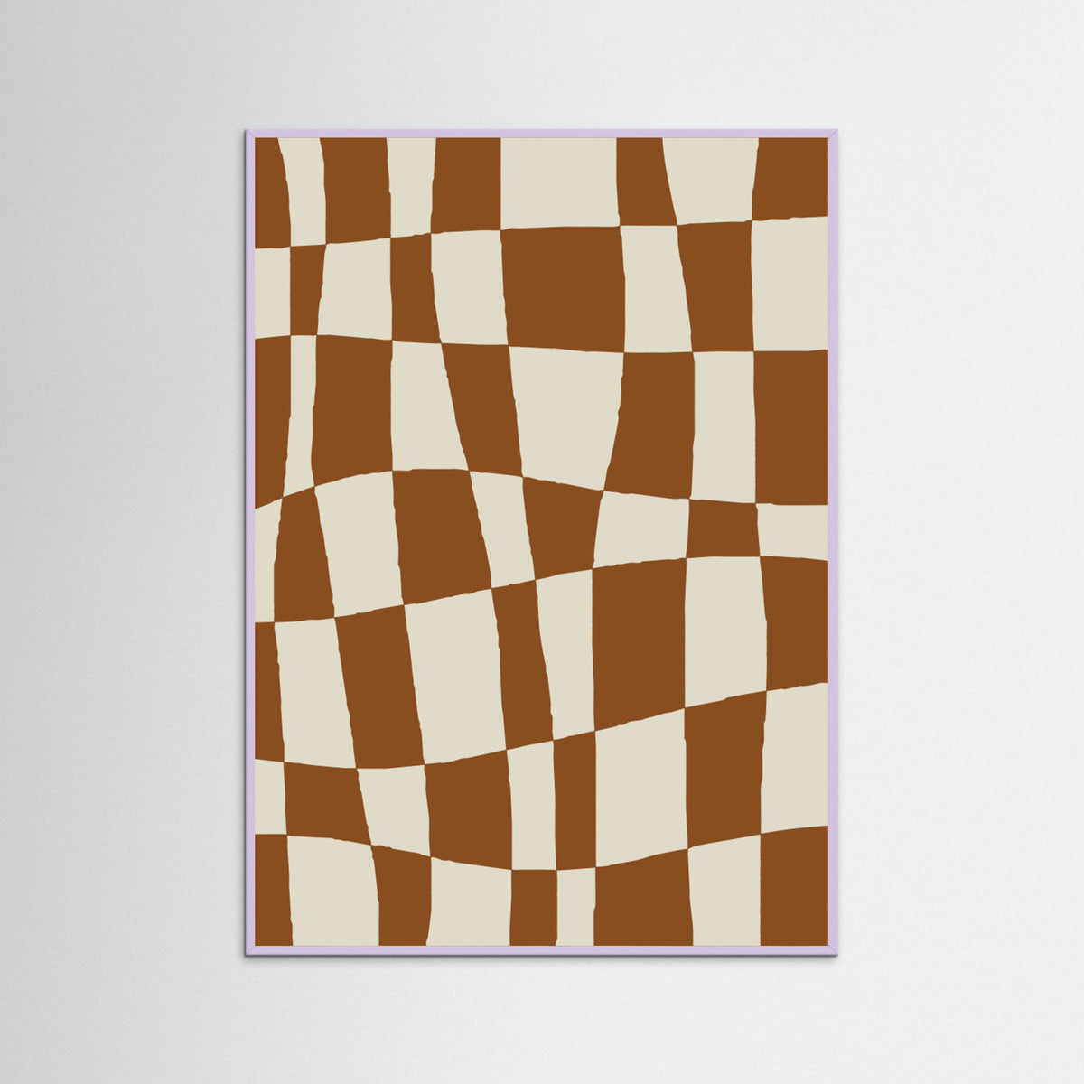 Lilac Wood Minimal Checkerboard Poster