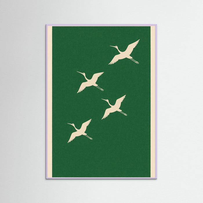 Lilac Wood Minimal Green Abstract