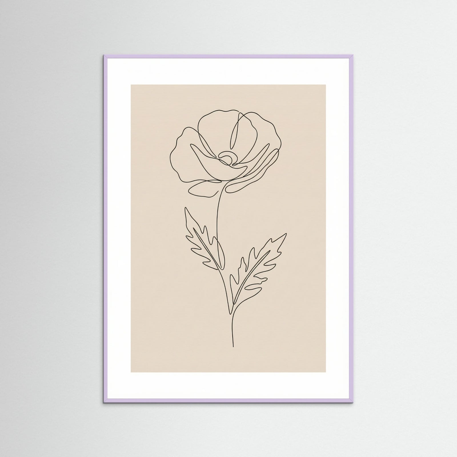 Lilac Wood Minimal Rose Bloom
