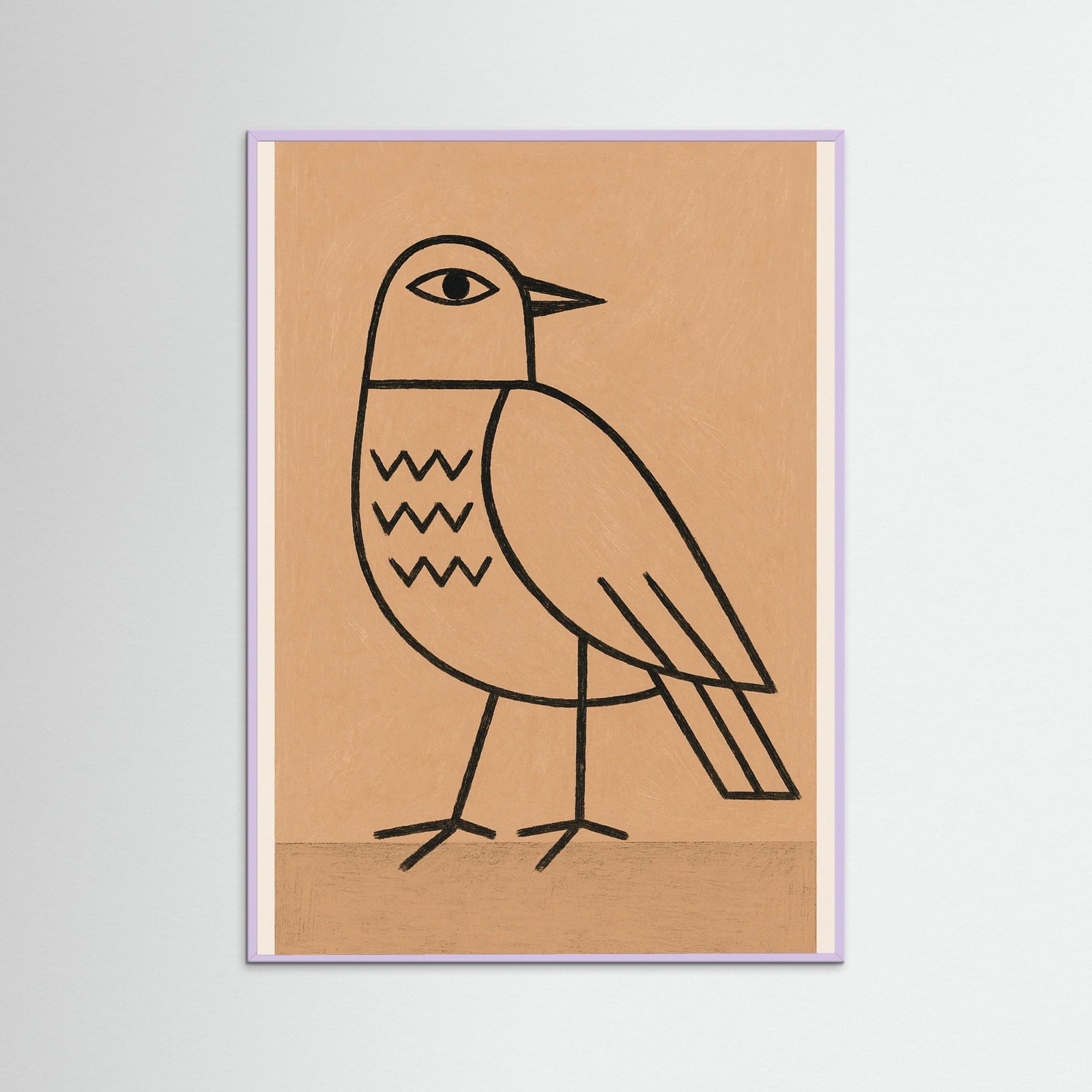 Lilac Wood Minimalist Figure