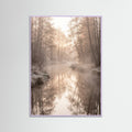 Lilac Wood Misty Dawn Reflection