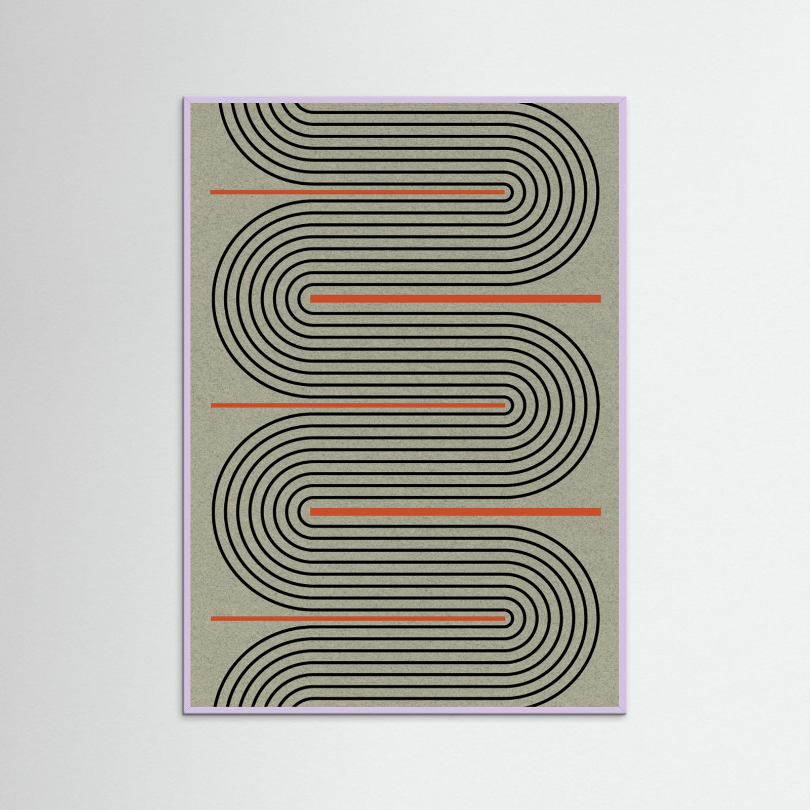 Lilac Wood Modern Contemporary Balance No.1 Poster